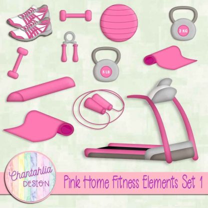 Free pink design elements in a Home Fitness theme