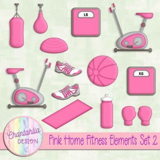 Free pink design elements in a Home Fitness theme
