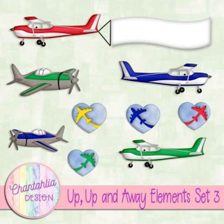 Free design elements in a Up, Up and Away Air Transport theme