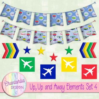 Free design elements in a Up, Up and Away Air Transport theme