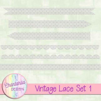 Free lace design elements in a Vintage theme