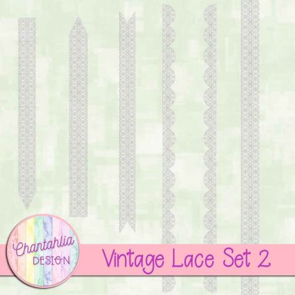 Free lace design elements in a Vintage theme