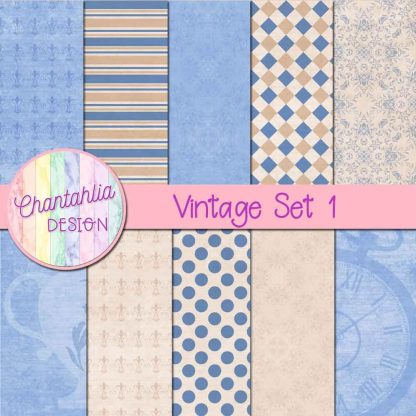 Free digital papers in a Vintage theme.