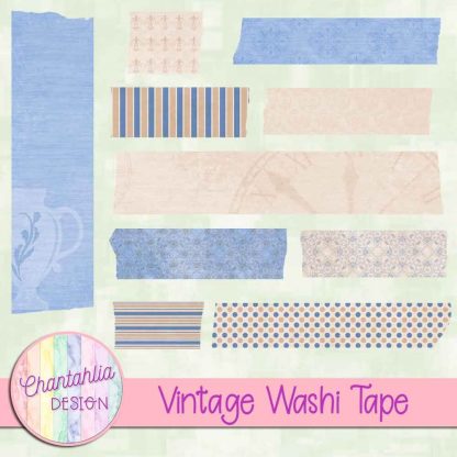 Free washi tape in a Vintage theme.