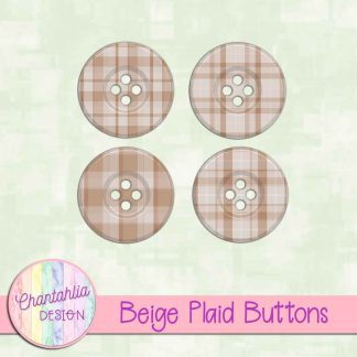 Free beige plaid buttons