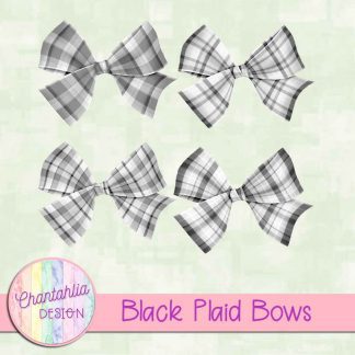 Free black plaid bows