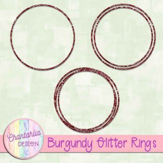 Free burgundy glitter rings