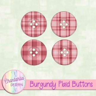 Free burgundy plaid buttons