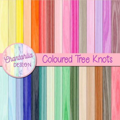 free digital papers featuring a coloured tree knots design