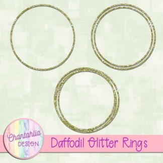 Free daffodil glitter rings