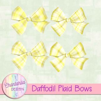 Free daffodil plaid bows