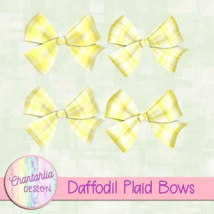 Free daffodil plaid bows