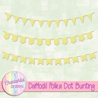 Free daffodil polka dot bunting