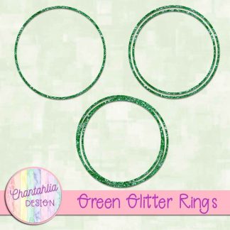 Free green glitter rings