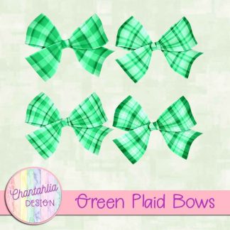 Free green plaid bows