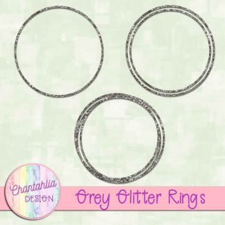 Free grey glitter rings