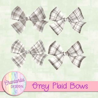 Free grey plaid bows