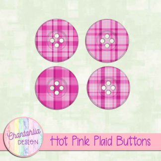 Free hot pink plaid buttons