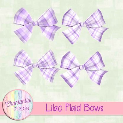 Free lilac plaid bows