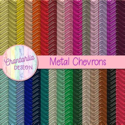 Free metal chevrons digital paper backgrounds