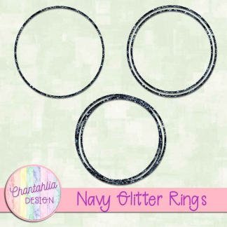 Free navy glitter rings