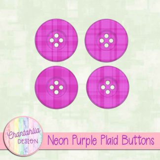 Free neon purple plaid buttons
