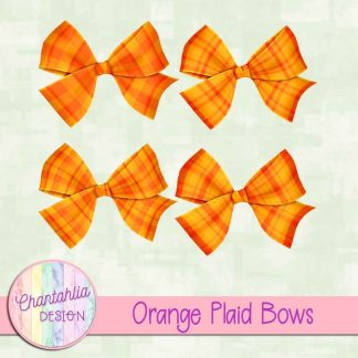 Free orange plaid bows