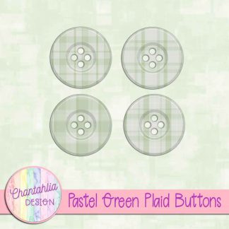 Free pastel green plaid buttons