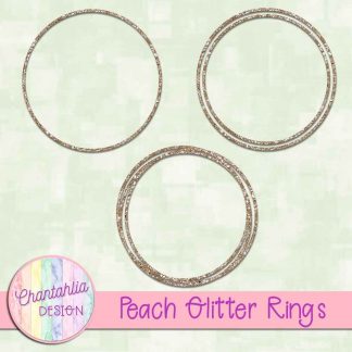 Free peach glitter rings