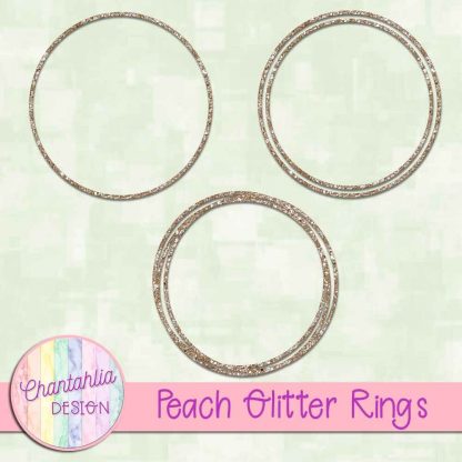 Free peach glitter rings