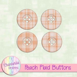 Free peach plaid buttons