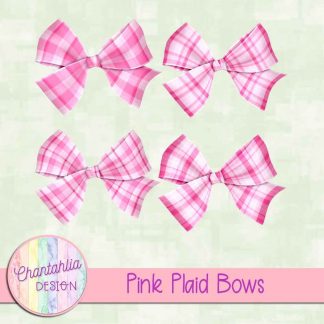 Free pink plaid bows