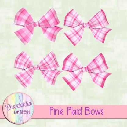 Free pink plaid bows