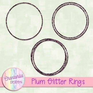 Free plum glitter rings