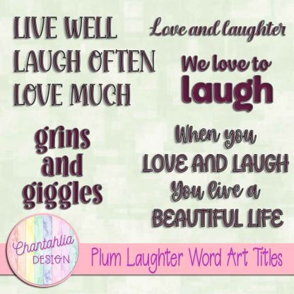 Free plum laughter word art titles
