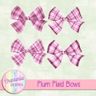 Free plum plaid bows