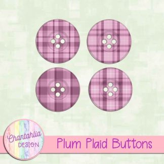 Free plum plaid buttons