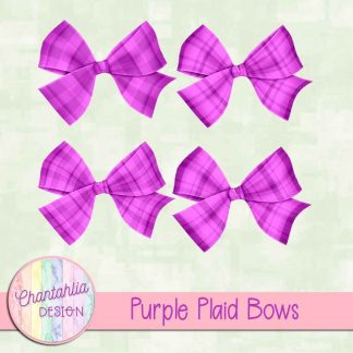 Free purple plaid bows