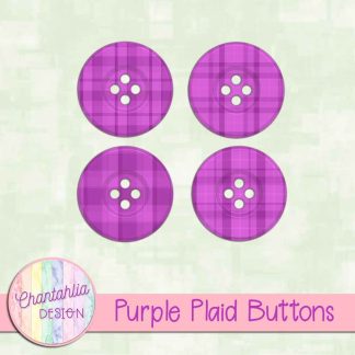 Free purple plaid buttons