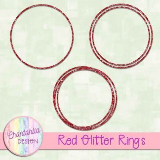 Free red glitter rings
