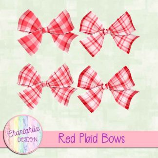 Free red plaid bows