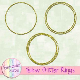 Free yellow glitter rings
