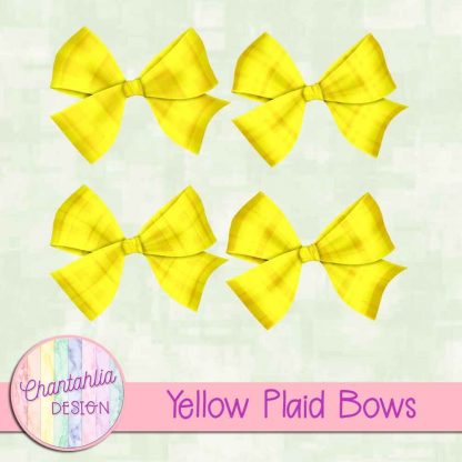Free yellow plaid bows