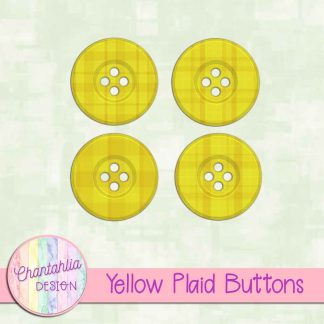 Free yellow plaid buttons