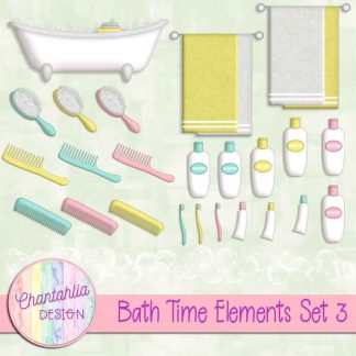 Free design elements in a Bath Time theme