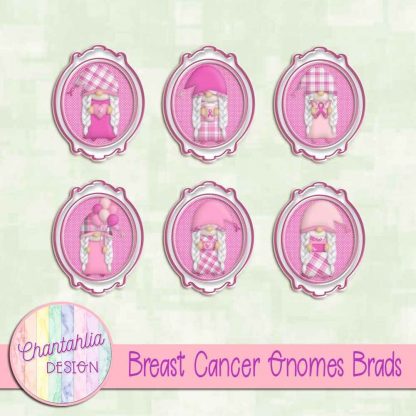 Free brads in a Breast Cancer Gnomes theme