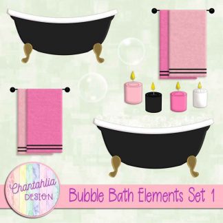 Free design elements in a Bubble Bath theme