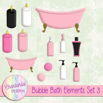 Free design elements in a Bubble Bath theme