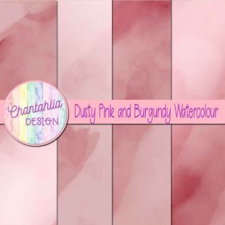 free dusty pink and burgundy watercolour digital papers