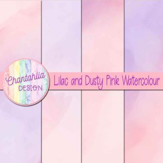 free lilac and dusty pink watercolour digital papers